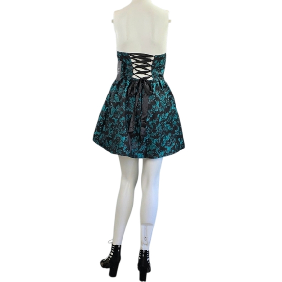 Lulus Ayla Jacquard Strapless Fit And Flare Mini-Dress NWT - Picture 6 of 14